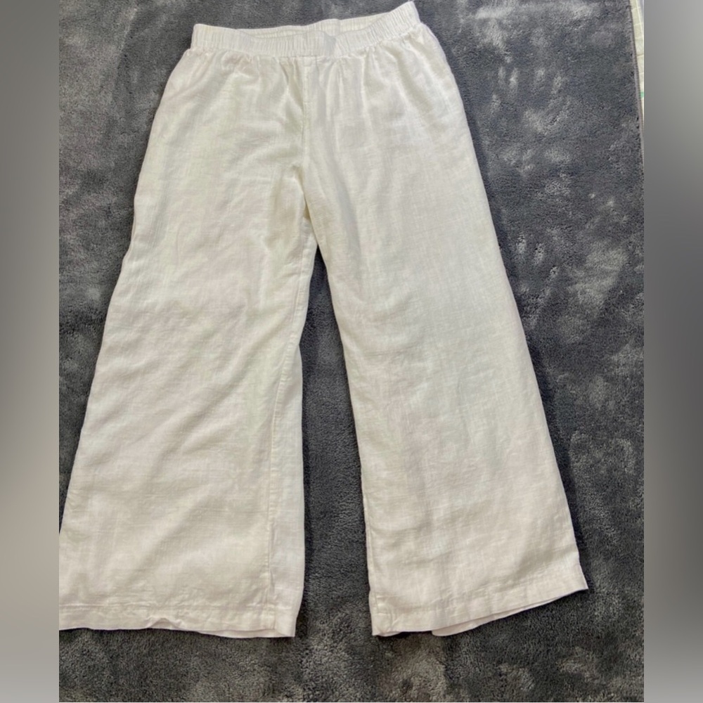 Princess Polly white Louis lined linen pants